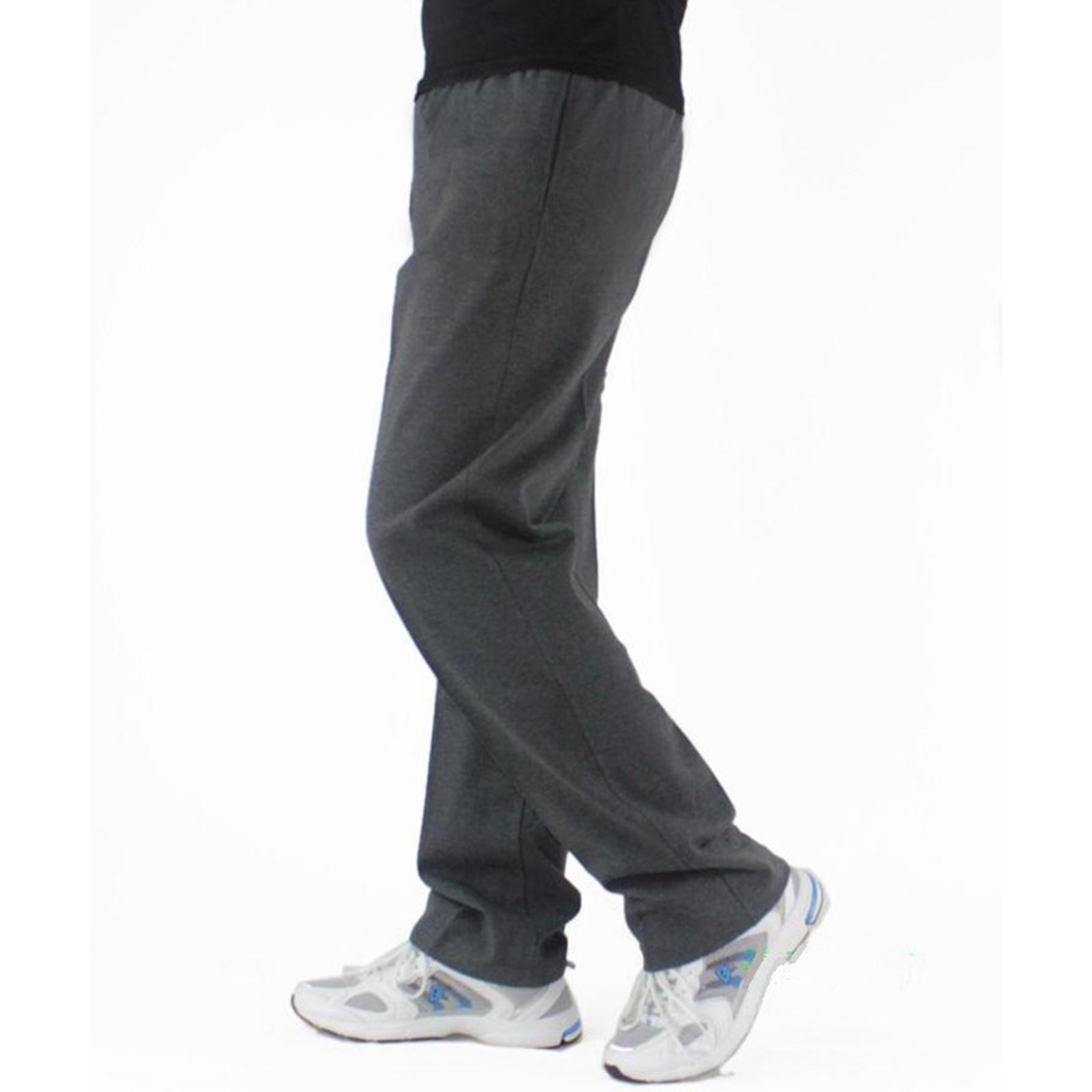 thumbnail image 2 of Pantalones rectos holgados informales para hombre - Pantalones cálidos con cintura elástica - Diseño liso otoño/invierno M-XXXL, 2 of 8